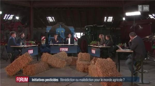 Forum, Initiative sur les pesticides: Débat entre Simone de Montmollin et Cédric Guillod